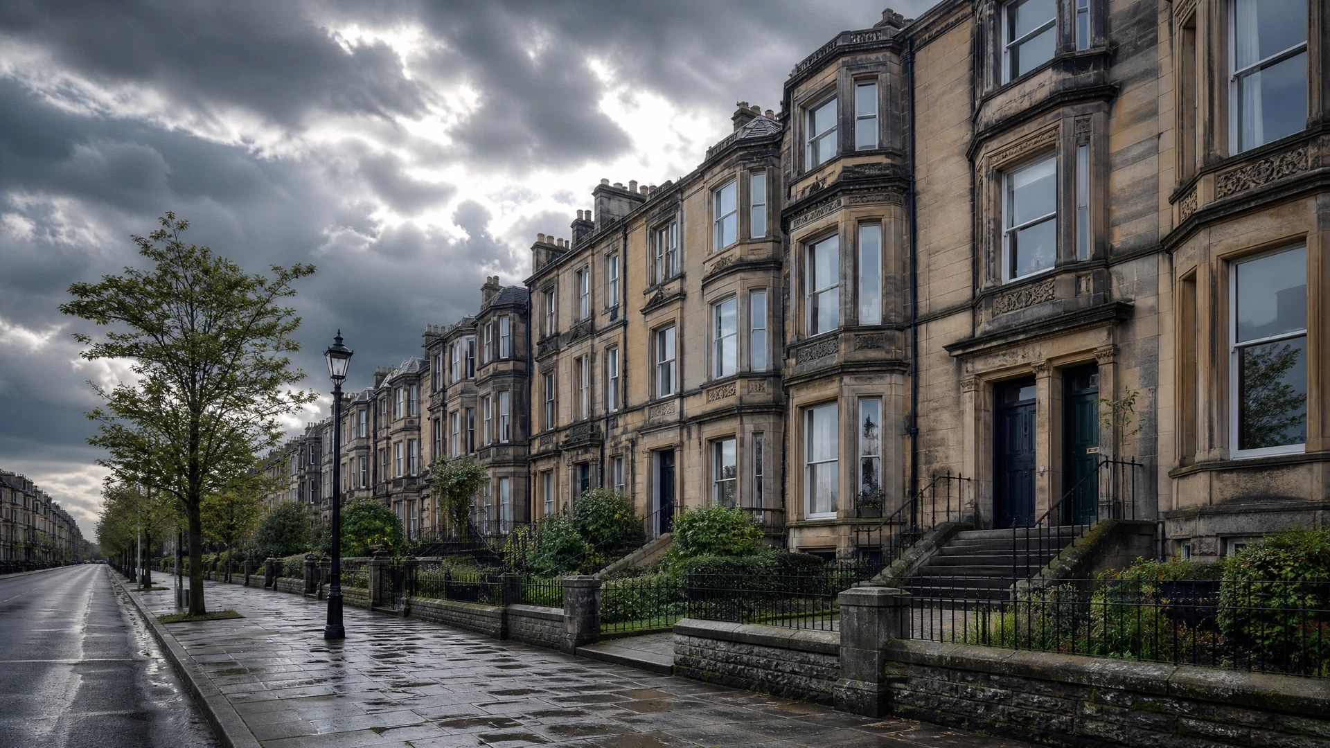 A residential street in Cumbernauld